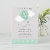 Invitation à la douche nuptiale de ballons à air c (Debout devant)