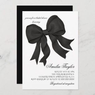 Invitation à la douche nuptiale de Black Bow