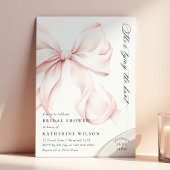 Invitation à la douche nuptiale de Bow rose modern