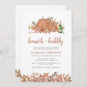 Invitation à la douche nuptiale de Brunch d'automn (Devant / Derrière)