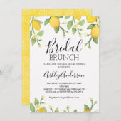 Invitation à la douche nuptiale de Brunch de Lemon (Devant / Derrière)