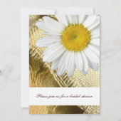 Invitation à la douche nuptiale de Burlap et Daisy (Dos)