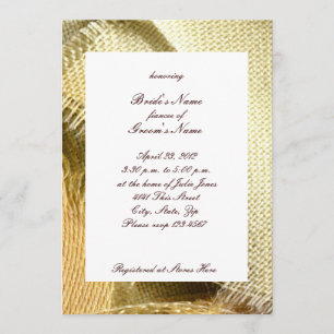 Invitation à la douche nuptiale de Burlap et Daisy