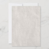 Invitation à la douche nuptiale de Burlap Rustique (Dos)