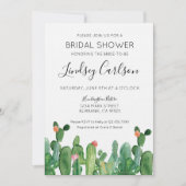 Invitation à la douche nuptiale de Cactus (Devant)