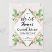 Invitation à la douche nuptiale de Cactus en forme (Devant)