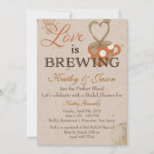 Invitation à la douche nuptiale de café (Devant)