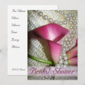Invitation à la douche nuptiale de Calla Lilies (Devant / Derrière)