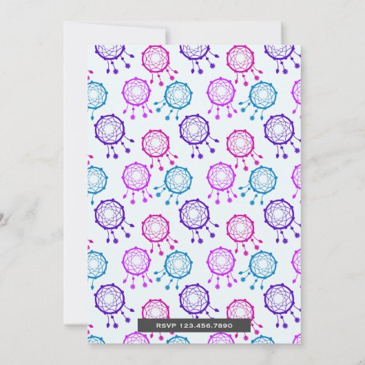 Invitation à la douche nuptiale de Catcher de rêve (Dos)