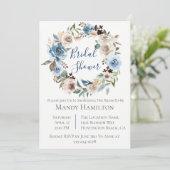 Invitation à la douche nuptiale de champagne Flora (Debout devant)