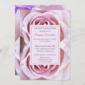 Invitation à la douche nuptiale de Chic Rose (Devant / Derrière)