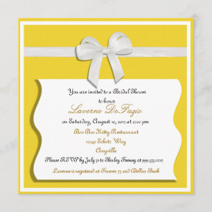 Invitation à la douche nuptiale de citron et de co