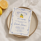 Invitation à la douche nuptiale de citrons bleu Wh