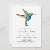 Invitation à la douche nuptiale de colibri (Devant)