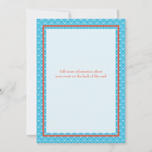 Invitation à la douche nuptiale de Corail rouge (Dos)