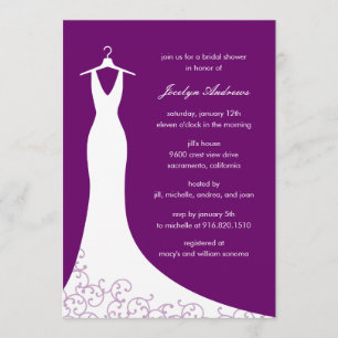 Invitation à la douche nuptiale de Couture Gown (v