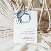 Invitation à la douche nuptiale de crabe bleu