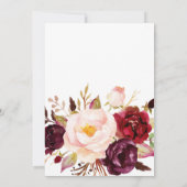 Invitation à la douche nuptiale de Cranberry Marsa (Dos)