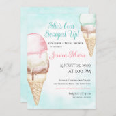 Invitation à la douche nuptiale de crème glacée (Devant / Derrière)