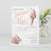 Invitation à la douche nuptiale de crème glacée (Debout devant)