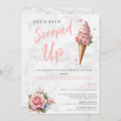 Invitation à la douche nuptiale de crème glacée (Devant / Derrière)