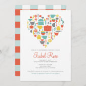 Invitation à la douche nuptiale de cuisine (Devant / Derrière)