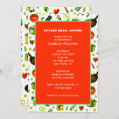 Invitation à la douche nuptiale de cuisine (Devant / Derrière)