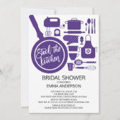 Invitation à la douche nuptiale de cuisine violett (Devant)