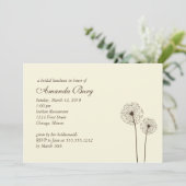 invitation à la douche nuptiale de Dandelion (Debout devant)