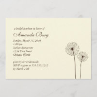invitation à la douche nuptiale de Dandelion