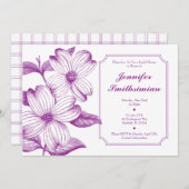 Invitation à la douche nuptiale de Dogwood (Devant / Derrière)