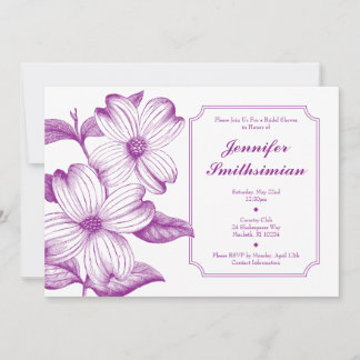 Invitation à la douche nuptiale de Dogwood