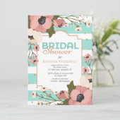 Invitation à la douche nuptiale de Dogwood rose (Debout devant)