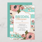 Invitation à la douche nuptiale de Dogwood rose (Devant / Derrière)