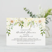 Invitation à la douche nuptiale de fleur de crème (Debout devant)