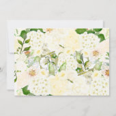 Invitation à la douche nuptiale de fleur de crème (Dos)