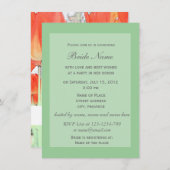 Invitation à la douche nuptiale de fleurs de tulip (Devant / Derrière)