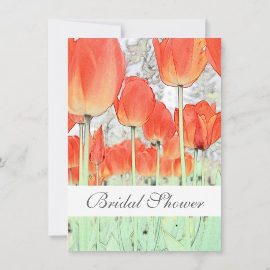 Invitation à la douche nuptiale de fleurs de tulip (Dos)