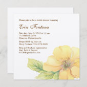 Invitation à la douche nuptiale de Florals d'aquar (Devant / Derrière)