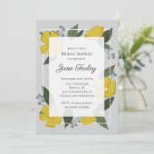 Invitation à la douche nuptiale de Florals jaunes (Debout devant)