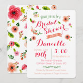 Invitation à la douche nuptiale de Garden Party (Devant / Derrière)