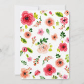 Invitation à la douche nuptiale de Garden Party (Dos)