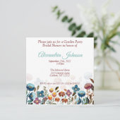 Invitation à la douche nuptiale de Garden Party (Debout devant)