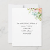 Invitation à la douche nuptiale de Garden Party (Dos)