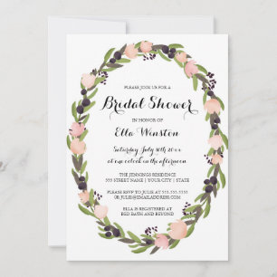 Invitation à la douche nuptiale de Garden Wreath