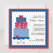 Invitation à la douche nuptiale de gâteau tendance (Devant)