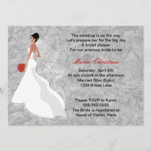 Invitation à la douche nuptiale de Glamor Girl 2