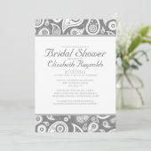 Invitation à la douche nuptiale de Grey Paisley (Debout devant)