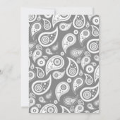 Invitation à la douche nuptiale de Grey Paisley (Dos)