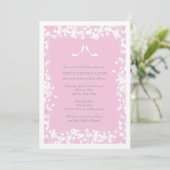 Invitation à la douche nuptiale de Heels en rose c (Debout devant)